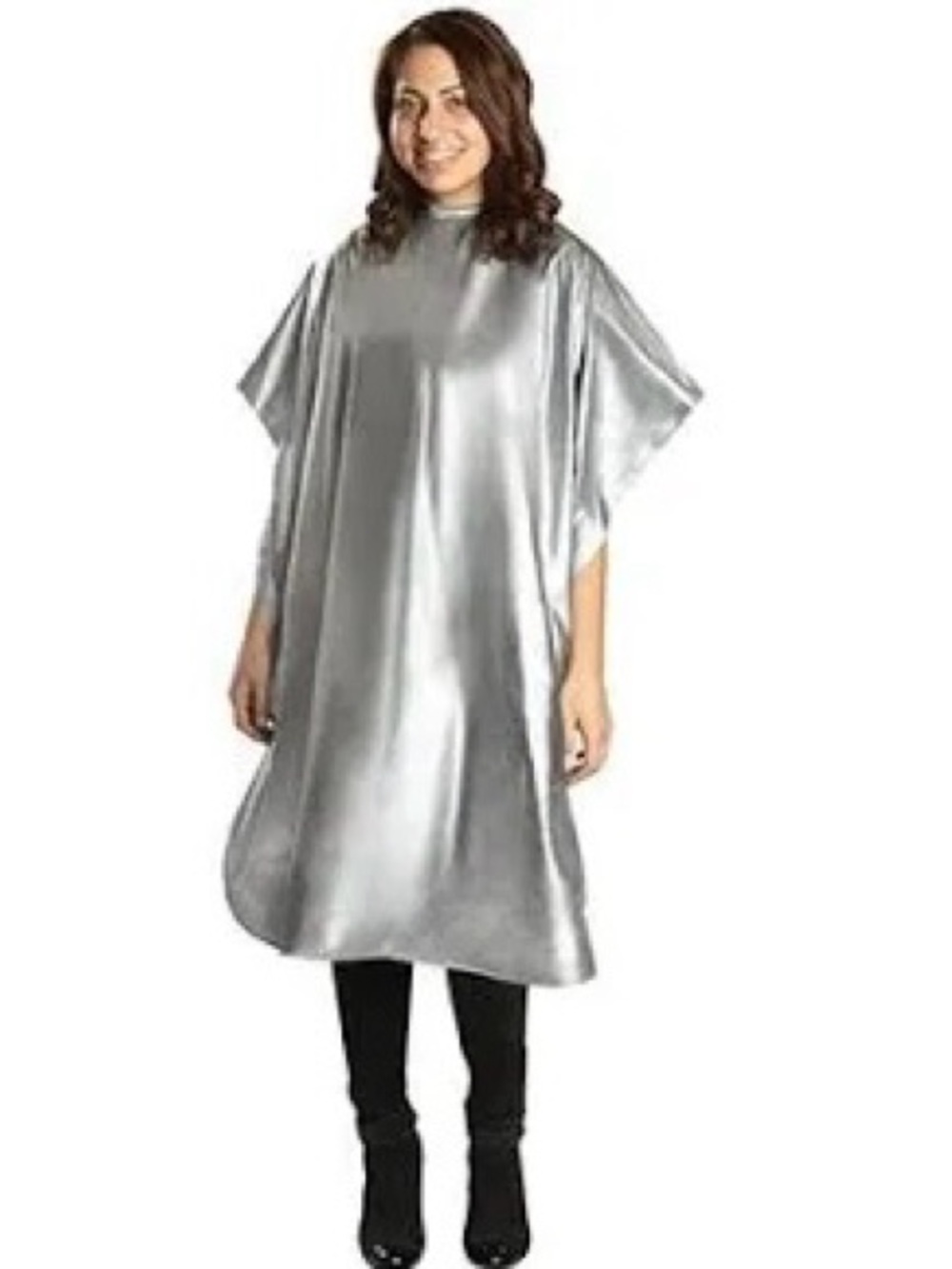 7 PIECE Hair Salon Waterproof PVC Velcro-Tie Cape - Silver